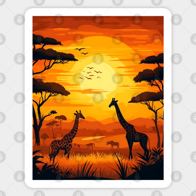 Giraffe African Safari Magnet by UrbanLifeApparel